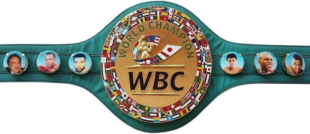 9713 WBC Championship Boxing Belt 3D Replica Adult Titles Green